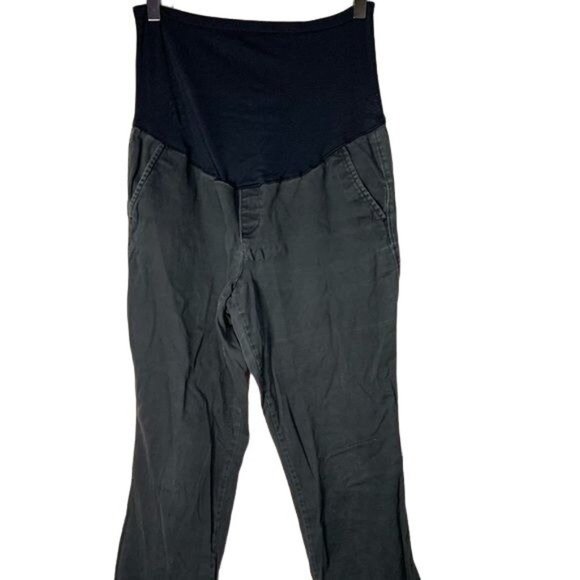 Donating Soon!! Old Navy 10 Short Blue Maternity Pants Pockets FLAWS - Picture 1 of 2